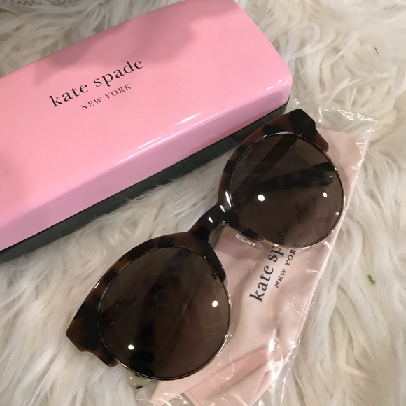 New Kate spade kaileen 52mm clubmaster brown sunglasses - Picture 3 of 8